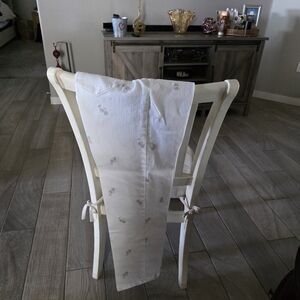 Seven7 White Embroidered Straight Leg Jeans